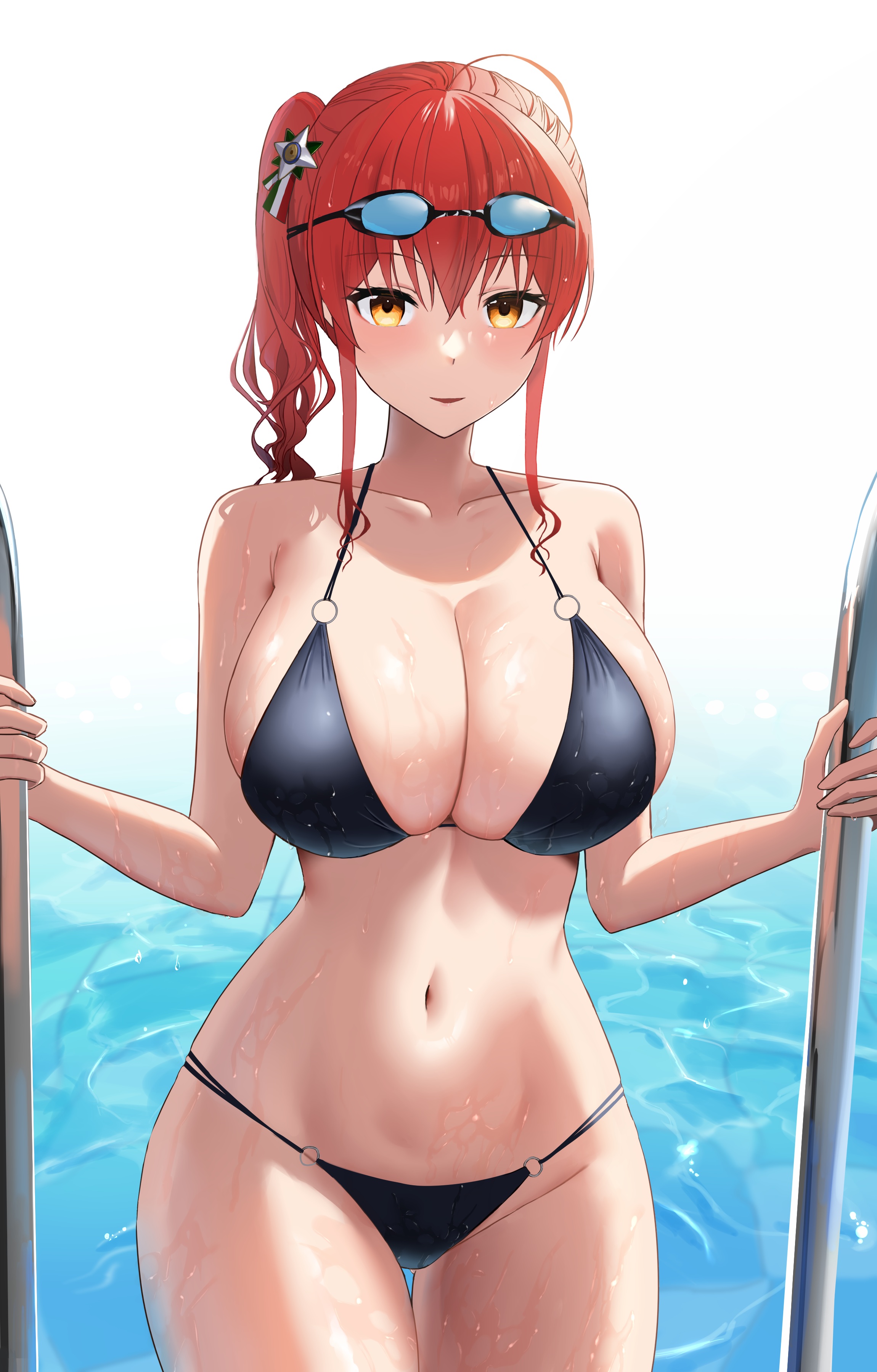 Cc C Fua Azur Lane Zara Azur Lane Bikini Swimsuits Wet Yande Re